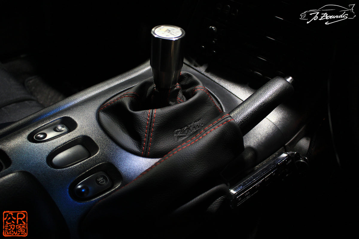 R Magic Mazda RX-7 (FC3S) Leather Shift Boot with Logo Embroidery