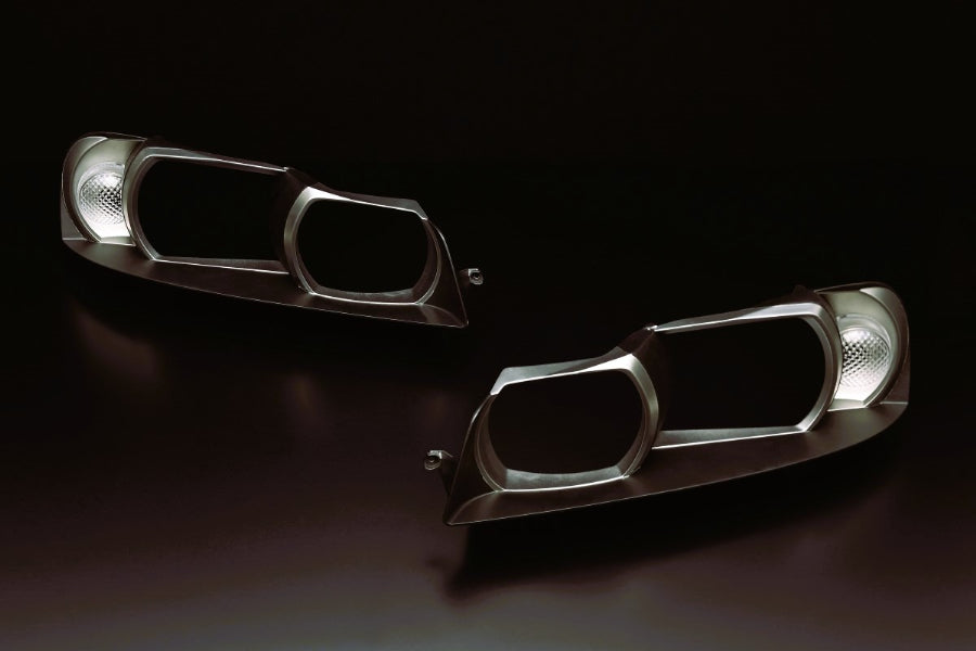 Wise Square Nissan Skyline R34 Headlight Inner Covers (Pair, Zenki)