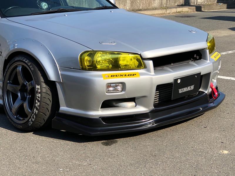 URAS Nissan Skyline R34 (ER34) Type R Option Front Lip Spoiler