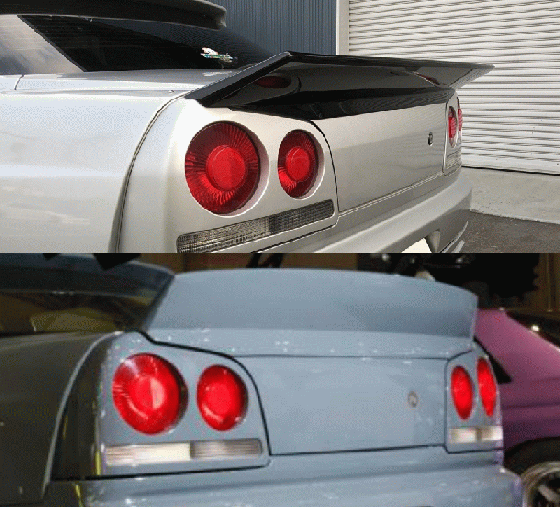 URAS Nissan Skyline R34 (ER34) Vertical Tail Fins (4 Door)