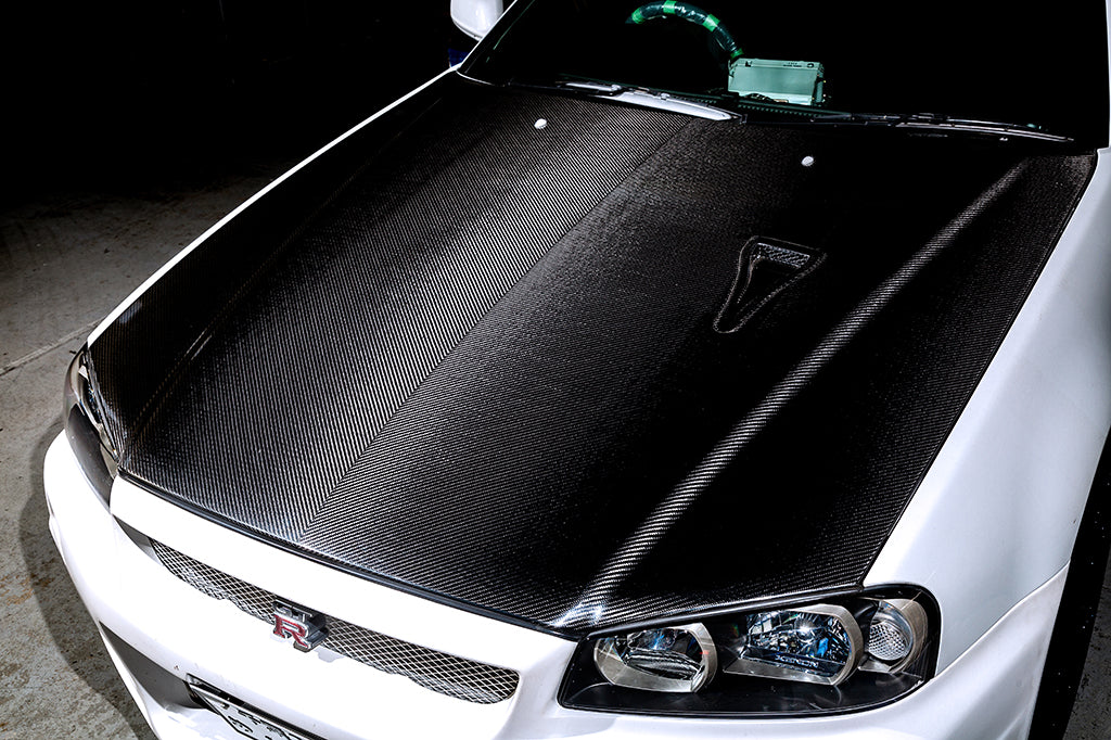 Top Secret BNR34 Dry Carbon Bonnet