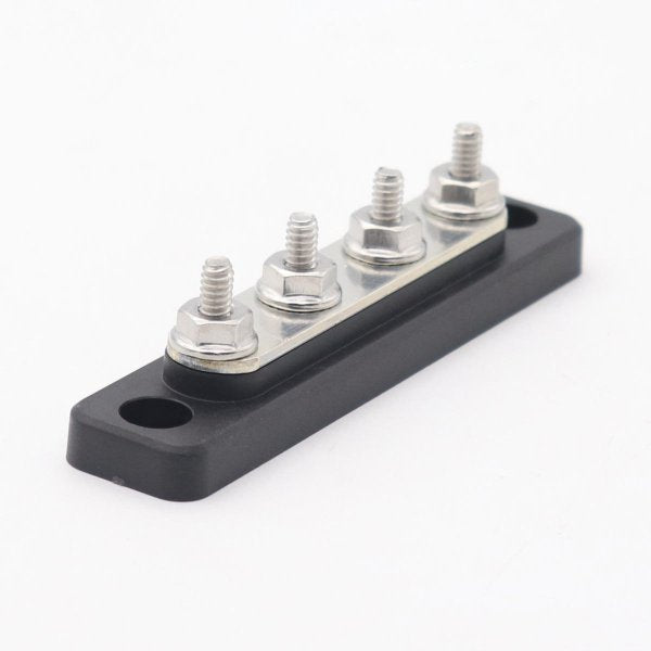 Do-Luck 4-Way Power Distribution Block (Bus Bar), Red/Black
