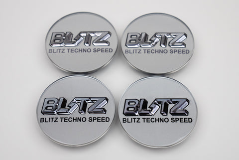 Blitz Technospeed Z1 Reproduction Center Caps *Silver/Black Chrome*