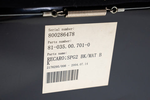Recaro SPG2 Bucket Seat