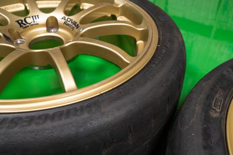 Yokohama Advan RCIII Super Tarmac 17" 7J +45 (4x100) *Bridgestone Potenza RE-71RS Tires Included*