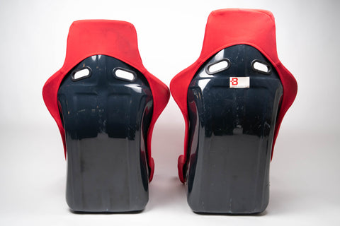 Bride Zeta 2 and Zeta 2 Type-L Red Bucket Seat Pair