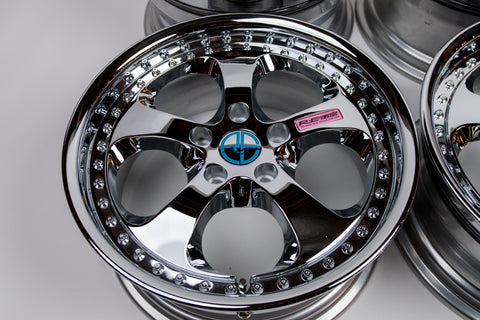 RE雨宮 AW-7 by Desmond 17" 9J +35, 8J +35 (5x114.3) *Triple Chrome*