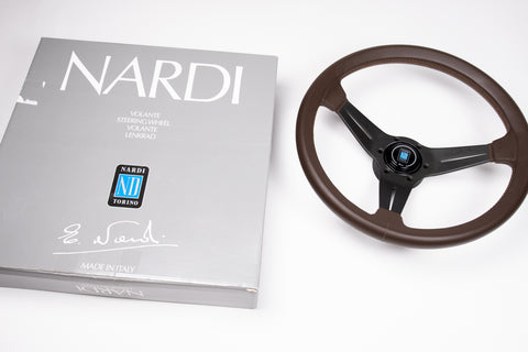 350mm Nardi Classic Deep Corn *Brown Leather*