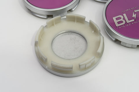 Blitz BRW 03 Reproduction Center Caps *Pink/Silver*