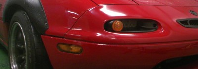Jet Stream Mazda Roadster (NA6 / NA8) Turn Signal Ducts (FRP, Black Gel Coat)
