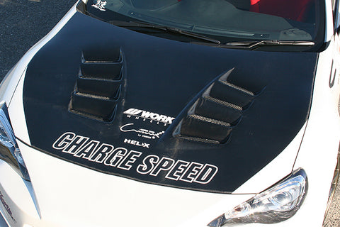 CHARGESPEED Subaru BRZ (ZC6) Series E to H Bonnet with Ducts (Carbon)