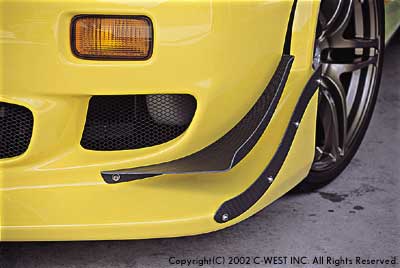C-WEST Nissan Skyline GT-R (BNR34) Front Canards (Pair, Type 2)