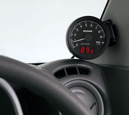 PIVOT DUAL GAUGE RS Tachometer DRS-T (60mm, Wired)