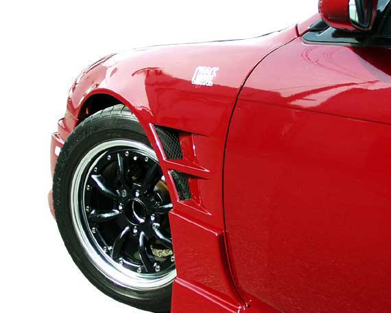 CHARGESPEED Nissan Silvia S14 D-1 Style Vented Front Fenders (Zenki 20mm Wider per Side)