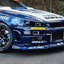 URAS Nissan Skyline R34 (ER34) Super Wide Long Nose Bonnet Lip