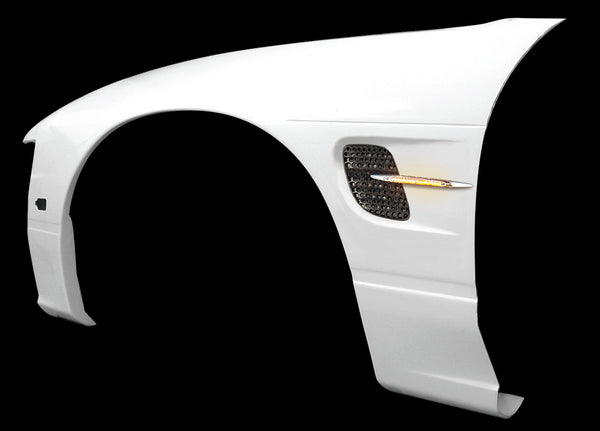 Wise Square Nissan 180SX (RPS13) DMD Front Fenders (Pair, with Fin Marker Ducts)