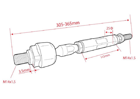 D-Max Toyota Mark 2 / Chaser / Cresta (JZX90 / JZX100) D1 Spec Reinforced Tie Rods Type R