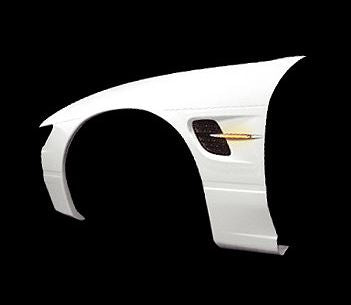 Wise Square Nissan Silvia S13 DMD Front Fenders (Pair, with Fin Marker Ducts)