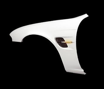 Wise Square Nissan Silvia S14 Zenki DMD Front Fenders (Pair, with Fin Marker Ducts, Zenki)