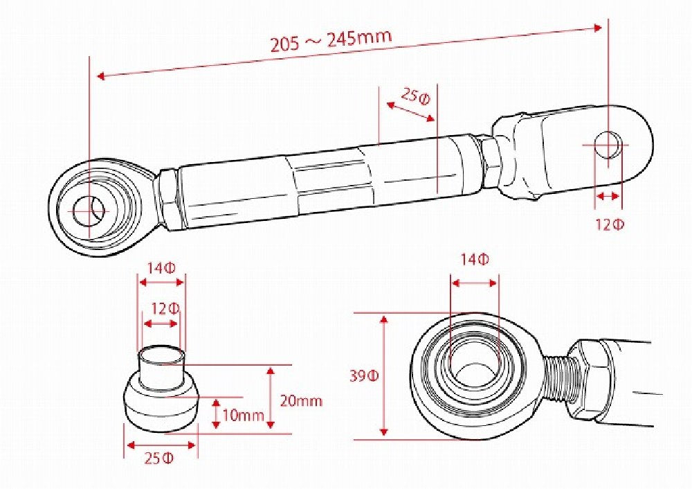 D-Max Nissan Silvia / 180SX / Skyline / Laurel / Cefiro D1 Spec Pillow Ball Traction Rods