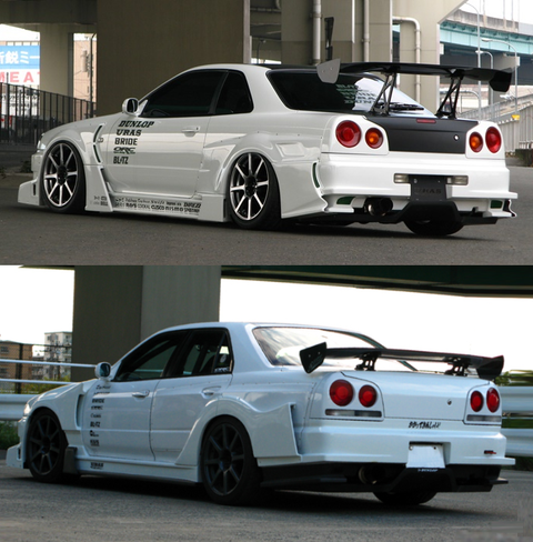 URAS Nissan Skyline R34 (ER34) Type GT Side Skirts