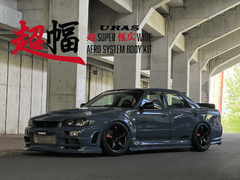 URAS Nissan Skyline R34 (ER34) Super Wide Body Kit (4 Door)
