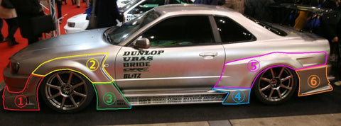 URAS Nissan Skyline R34 (ER34) Type GT Rear Bumper