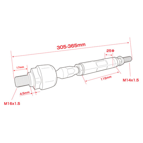 D-Max Toyota 86 / GR86 / Subaru BRZ D1 Spec Reinforced Tie Rods Type R with Pillow Ball Tie Rod Ends