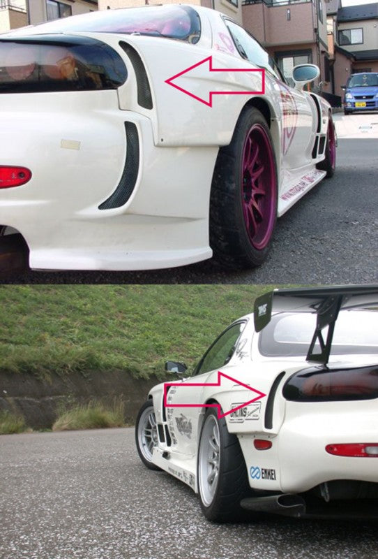 R Magic Mazda RX-7 (FD3S) RE Quarter Wide Rear Fenders (N1 Rear Bumper)