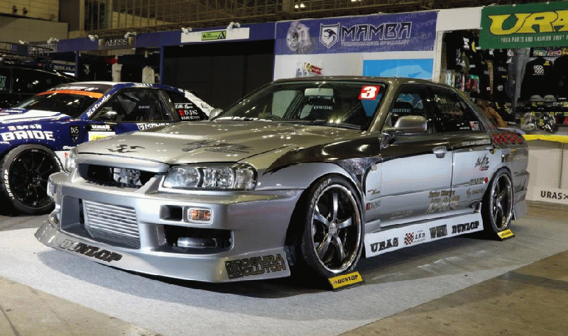 URAS Nissan Skyline R34 (ER34) D1 Spec Front Wide Fenders