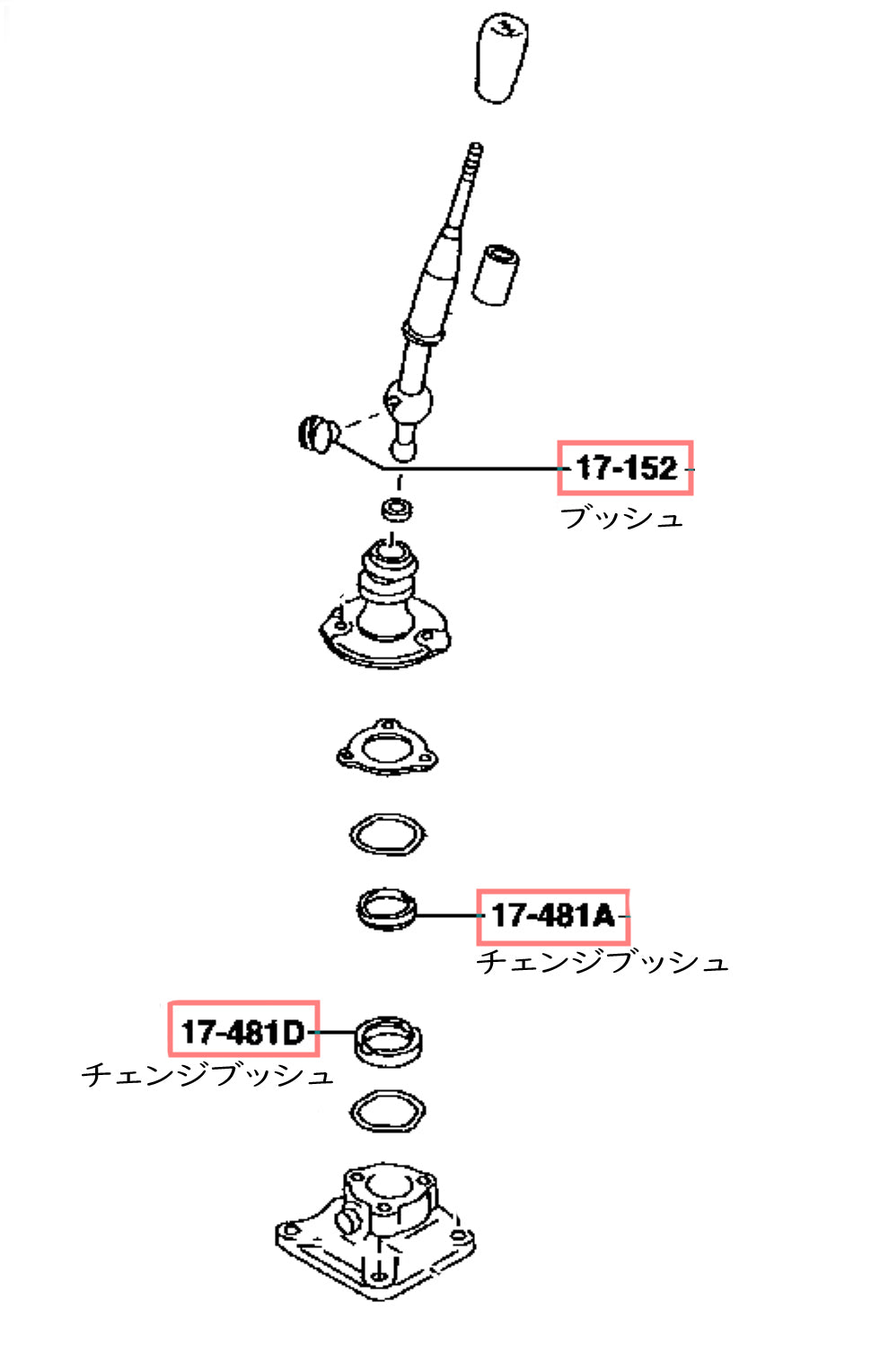 R Magic Mazda RX-7 (FD3S) Shifter Slop Repair Parts Set (CSet(Stock))