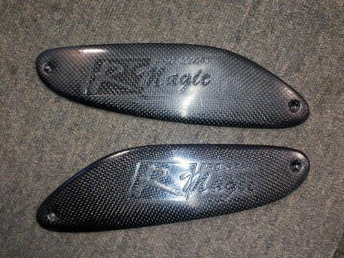 R Magic Mazda RX-7 (FD3S) Type 2 Carbon Rear Wing Replacement Side Covers (Pair)