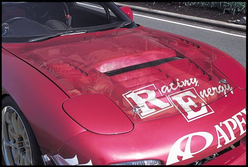 R Magic Mazda RX-7 (FD3S) Cooling Bonnet Type 2 (FRP)
