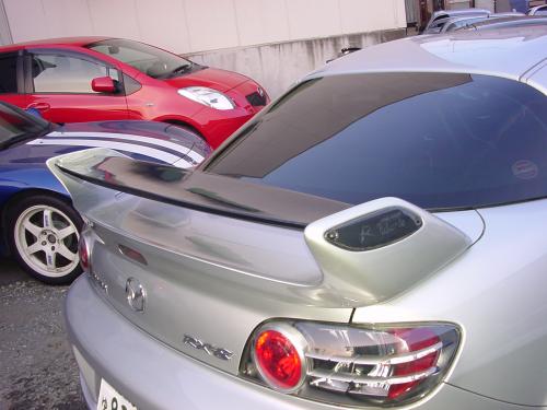 R Magic Mazda RX-8 (SE3P) Adjustable Rear Wing with Carbon Blade and Side Covers