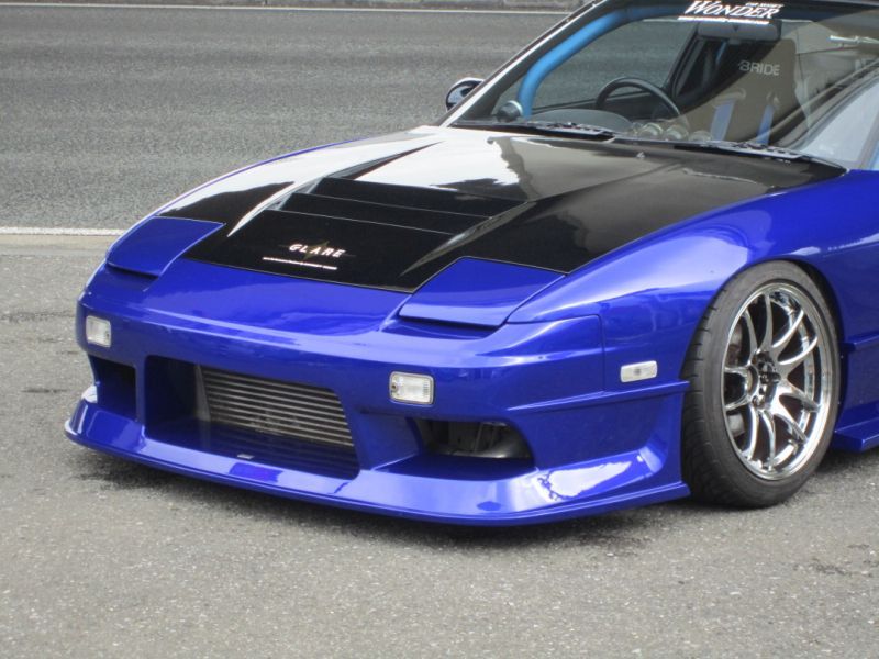 Car Modify Wonder Nissan 180SX (RPS13) GLARE Triple Duct Bonnet (FRP)