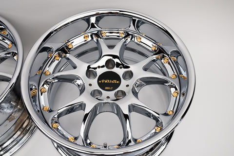 SSR Agle Strusse 17" 9.5J 0, 8.5J 0 (5x114.3) *Triple Chrome Plated*