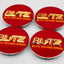 Blitz Technospeed Z1 Reproduction Center Caps *Red/Gold*