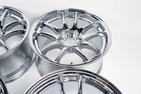 WORK CR Kai 17" 9J +17, 9J +28  (5x114.3) *Triple Chrome Plated*