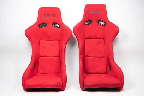 Bride Zeta 2 and Zeta 2 Type-L Red Bucket Seat Pair