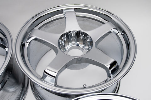 URAS NS-01 17" 9.5J +15 (5x114.3) *Triple Chrome Plated*