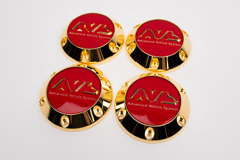 Yokohama AVS Model 6 Reproduction Center Caps *24k Gold Plated*