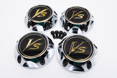 WORK VS-SS Reproduction Center Caps * Chrome / Black / Gold *