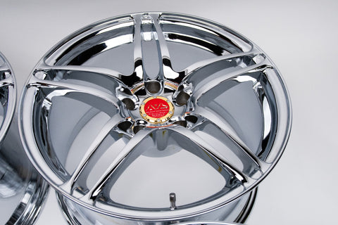 Yokohama AVS Model 5 17" 9J +22, 9J +35 (5x114.3) *Triple Chrome Plated*