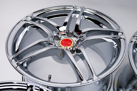 Yokohama AVS Model 5 17" 9J +22, 9J +35 (5x114.3) *Triple Chrome Plated*