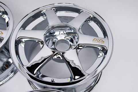 Yokohama AVS VS6 17" 9J +18, 9J +35 (5x114.3) *Triple Chrome Plated*