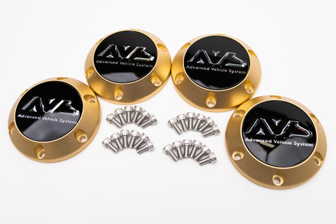 Yokohama AVS Model 6 Reproduction Center Caps *Anodized Gold*