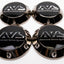 Yokohama AVS Model 6 Reproduction Center Caps *Black Chrome Plated*