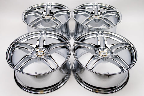 AVS Model 5 19" 10J +19, 9J +35 (5x114.3) *Triple Chrome Plated*