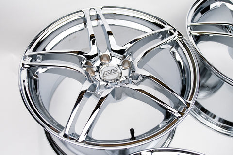 AVS Model 5 17" 9J +35, 8J +38 (5x114.3) *Triple Chrome Plated*