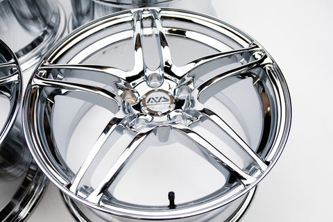 AVS Model 5 17" 9J +35, 8J +38 (5x114.3) *Triple Chrome Plated*